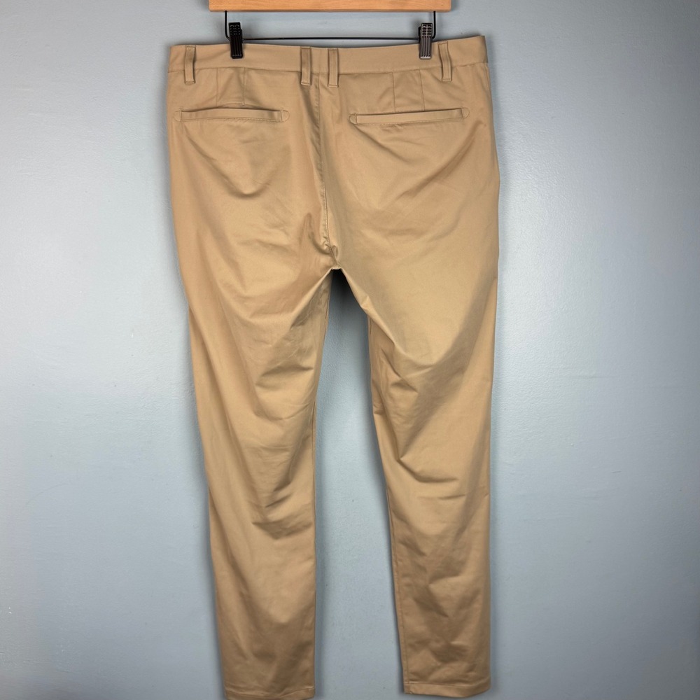 Rhone Commuter Slim Fit Pants Mens 36x31 Tan Performance Stretch Tech Chino Golf - Picture 3 of 9